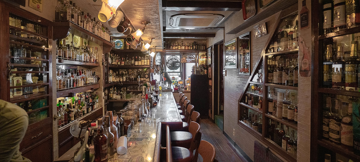 The second floor bar in Rogin's Tavern